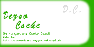 dezso cseke business card