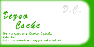 dezso cseke business card